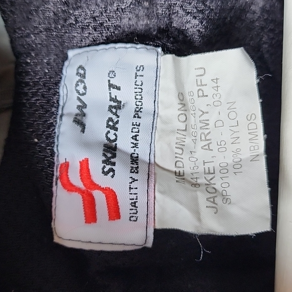 ARMY Vintage 80s Chevron Nylon Oversized Bomber Jacket Green Gray sz M - Picture 7 of 11